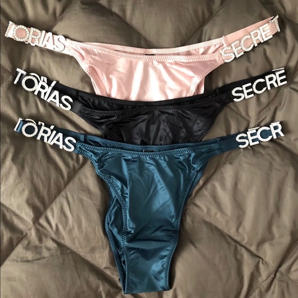 Victorias Secret Crystal Logo Brazilian Panties XL